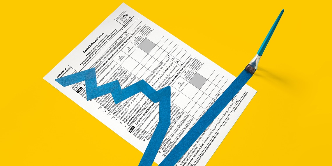 Ink across a tax form.